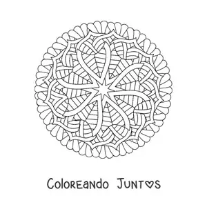 Imagen para colorear de mandala antiestrés