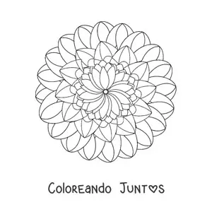 Imagen para colorear de mandala antiestrés