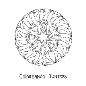 Imagen para colorear de mandala relajante
