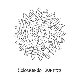 Imagen para colorear de mandala relajante