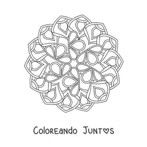 Imagen para colorear de mandala relajante