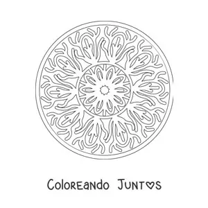 Imagen para colorear de mandala para combatir la ansiedad