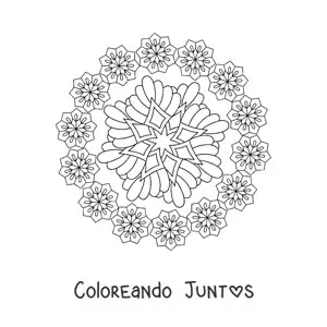 Imagen para colorear de mandala para combatir la ansiedad