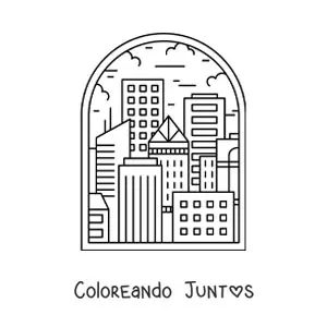 Imagen para colorear de una ciudad