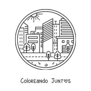 Imagen para colorear de una ciudad