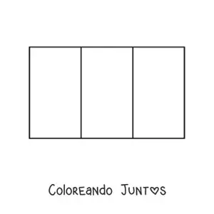 Imagen para colorear de la bandera de Francia horizontal