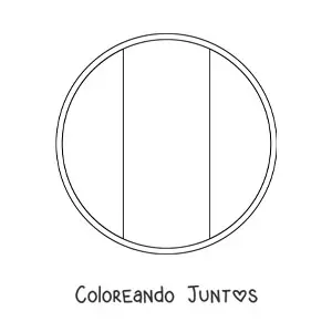 Imagen para colorear de emoji de bandera de italia redonda