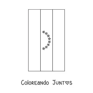 Imagen para colorear de bandera de venezuela vertical