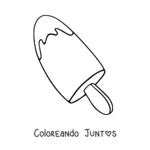 Imagen para colorear de una paleta de helado