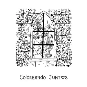 Imagen para colorear de fantasma de terror