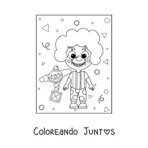 Imagen para colorear de payaso de terror