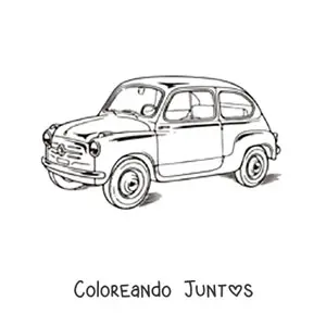 Imagen para colorear de un auto Fiat 600
