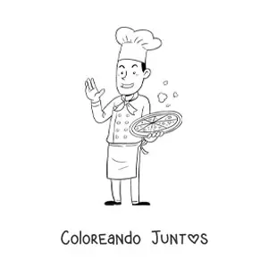Imagen para colorear de un vaso con popote animado corriendo con una dona