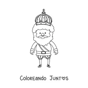 Imagen para colorear de rey animado
