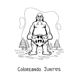 Imagen para colorear de gigante animado