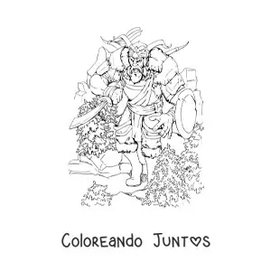 Imagen para colorear de gigante realista
