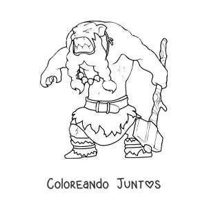 Imagen para colorear de gigante de hielo animado