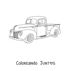 Imagen para colorear de una camioneta Ford pickup de 1940