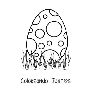 Imagen para colorear de huevo de dinosaurio grande