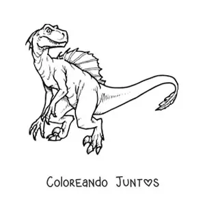 Imagen para colorear de velociraptor grande