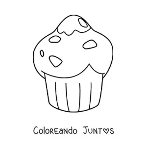 Imagen para colorear de una magdalena