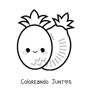 Imagen para colorear de piña tierna