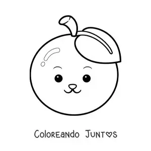 Imagen para colorear de naranja kawaii