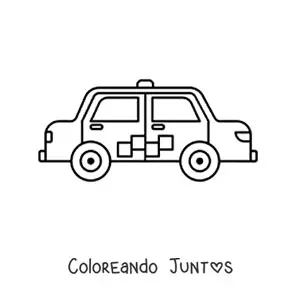 Imagen para colorear de un taxi