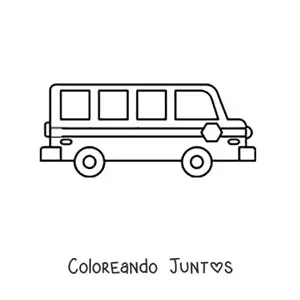 Imagen para colorear de un autobús escolar