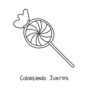 Imagen para colorear de una paleta con su envoltorio