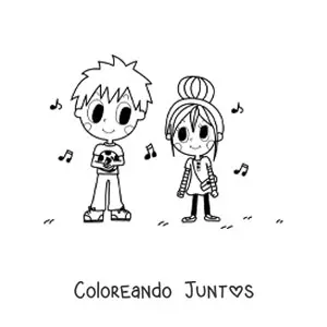 Imagen para colorear de pareja de futbolistas