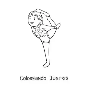 Imagen para colorear de gimnasia rítmica