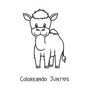 Imagen para colorear de dromedario animado