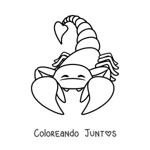 Imagen para colorear de alacrán del desierto animado