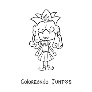 Imagen para colorear de reina del Carnaval