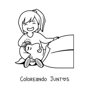 Imagen para colorear de padre e hija