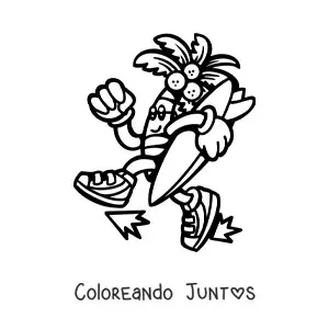 Imagen para colorear de palmera animada