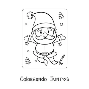 Imagen para colorear de San Nicolás sonriendo