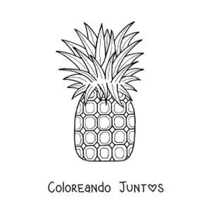 Imagen para colorear de una piña