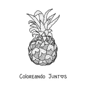 Imagen para colorear de una piña
