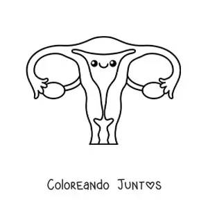 Imagen para colorear de intestino kawaii animado fuerte