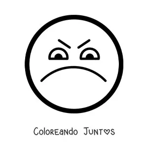 Imagen para colorear de cara enojada