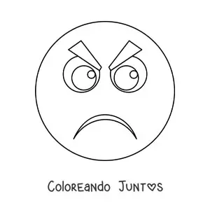 Imagen para colorear de emoji de persona enojada