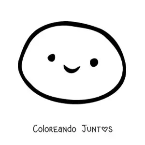 Imagen para colorear de emoji feliz