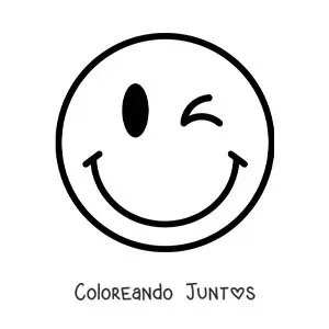 Imagen para colorear de cara feliz grande
