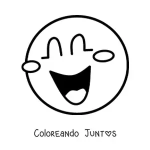 Imagen para colorear de emoticón de risa