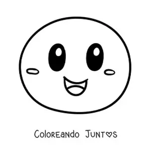 Imagen para colorear de emoticón de carita feliz