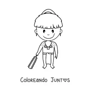 Imagen para colorear de hombre maya