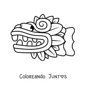 Imagen para colorear de arte maya