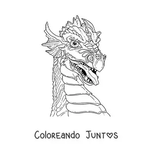 Imagen para colorear de dragón chino